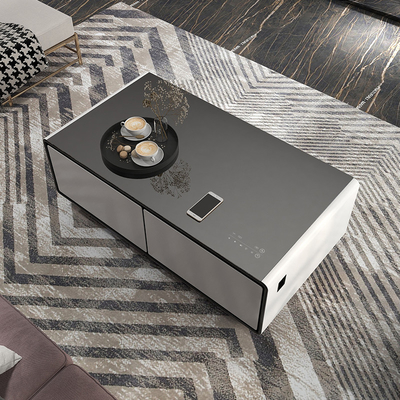 スマートコーヒーテーブル 2024 最新の 135L 冷蔵庫 音楽スピーカーと自動解凍