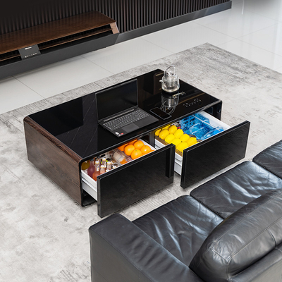 ホテルの冷蔵庫 カフェテーブル 135L デュアルUSB充電ポートと内蔵ミュージックプレーヤー