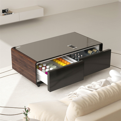 ホテルの冷蔵庫 カフェテーブル 135L デュアルUSB充電ポートと内蔵ミュージックプレーヤー
