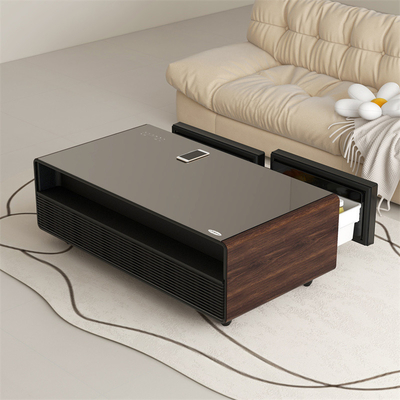 ホテルの冷蔵庫 カフェテーブル 135L デュアルUSB充電ポートと内蔵ミュージックプレーヤー