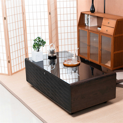 ホテルの冷蔵庫 カフェテーブル 135L デュアルUSB充電ポートと内蔵ミュージックプレーヤー