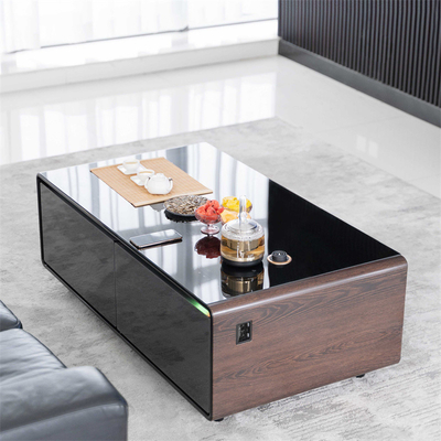 ホテルの冷蔵庫 カフェテーブル 135L デュアルUSB充電ポートと内蔵ミュージックプレーヤー