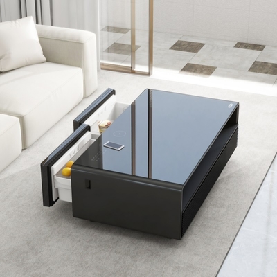 1295*705*460mm ワイヤレス充電と冷蔵庫付きのプリムストコーヒーテーブル冷蔵庫