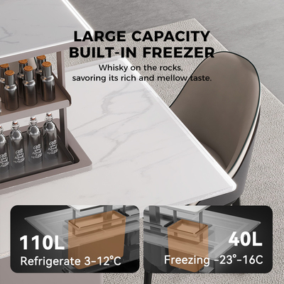 ノルディック 多機能 リフトアップ カフェテーブル 冷蔵庫 冷蔵庫 ダイニングルーム 家具