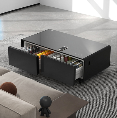 モダンな高級リビングルーム家具 スマート冷蔵庫と冷却引き出しのコーヒーテーブル