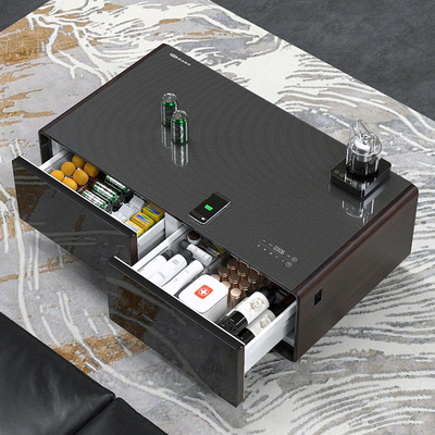 ミニ冷蔵庫と音楽プレーヤーが組み込まれている多機能家庭用コーヒーテーブル