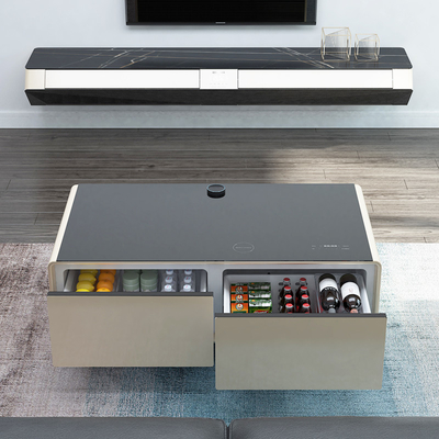 スマートコーヒーテーブル冷蔵庫 2 ドラワー冷蔵庫と1295*705*457mm 家庭用サイズ