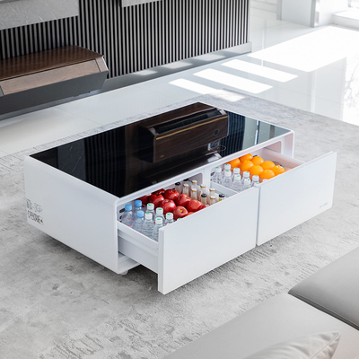 デュアルゾーン温度ゾーンと内蔵冷蔵庫の屋外スマートコーヒーテーブル