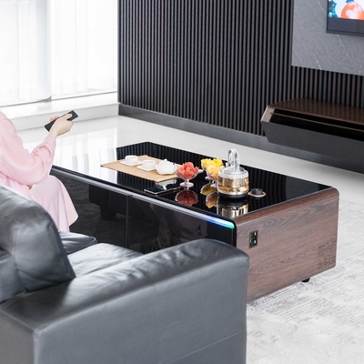 モダンデザイン 多機能無線充電 カフェテーブル RGBライトと音楽プレーヤー