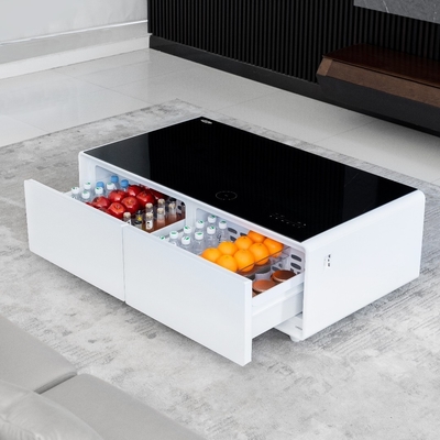 リビングルーム家具 冷蔵庫とミニ冷蔵庫のコーヒーテーブル