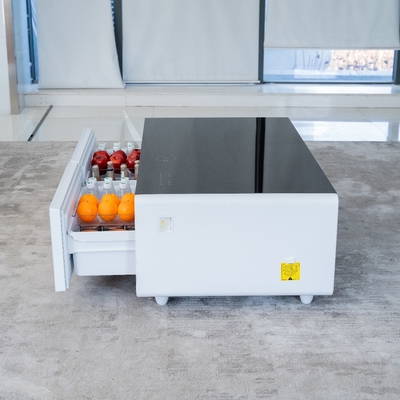 現代のヨーロッパ様式 暖かいガラス 黒 スマートコーヒーテーブル リビング 部屋の家具
