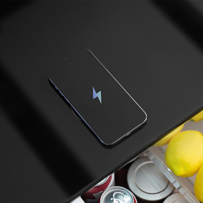 ワイヤレス充電と冷却のダブルドラワーサイドテーブル
