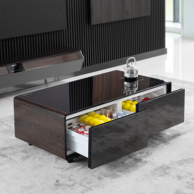 75W ダブルゾーン温度ゾーン 無線充電 2つの冷蔵引き出しのコーヒーテーブル