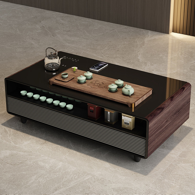 リビングルーム家具 茶碗とワイヤレス充電付きの多機能冷蔵庫テーブル