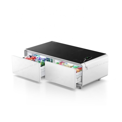 モダン リビング 家具 電圧 110-240V 冷却引き出しとLEDライト付きのコーヒーテーブル