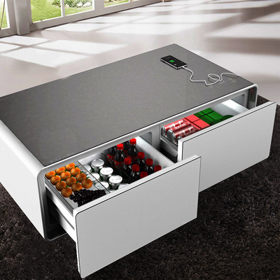 モダン リビング 家具 電圧 110-240V 冷却引き出しとLEDライト付きのコーヒーテーブル