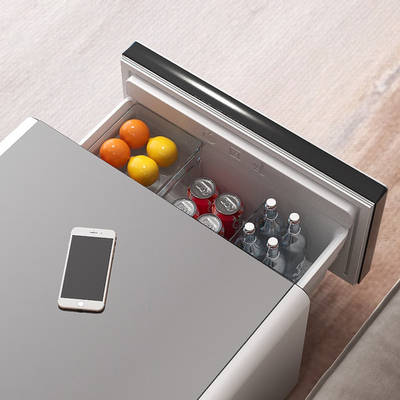 2024 スマートコーヒーテーブル ミニ冷蔵庫と無線充電の多機能家具