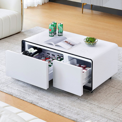 ホテルの機能 スマートベッドサイドコーヒーテーブル USB無線充電と近代的な冷蔵庫