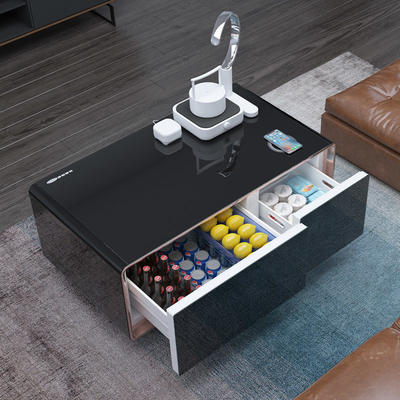 ロゴ デザイン 白い電気コーヒーテーブル 現代の冷蔵庫冷却技術