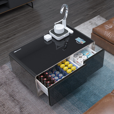 リビングルーム家具 現代のスマートコーヒーテーブル 冷蔵庫と冷却引き出し