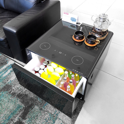 多機能コーヒーテーブル 冷却引き出し 無線充電と音楽プレーヤー