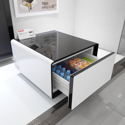 多機能コーヒーテーブル 冷蔵庫収納キャビネットとワイヤレス充電