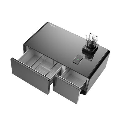 小さなアパートの家具 2つの冷蔵庫の引き出しと音楽プレーヤーUSBのコーヒーテーブル