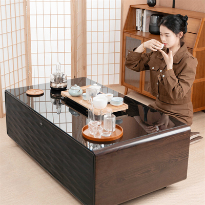 リビングルーム家具 コーヒーテーブル デジタルディスプレイとミニ冷蔵庫